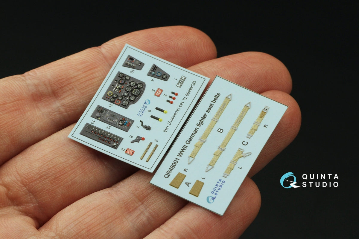 Quinta Studio QD48499 Ta 183 3D-Printed &amp;amp; colored Interior on decal paper (Academy) 1/48 – image 3