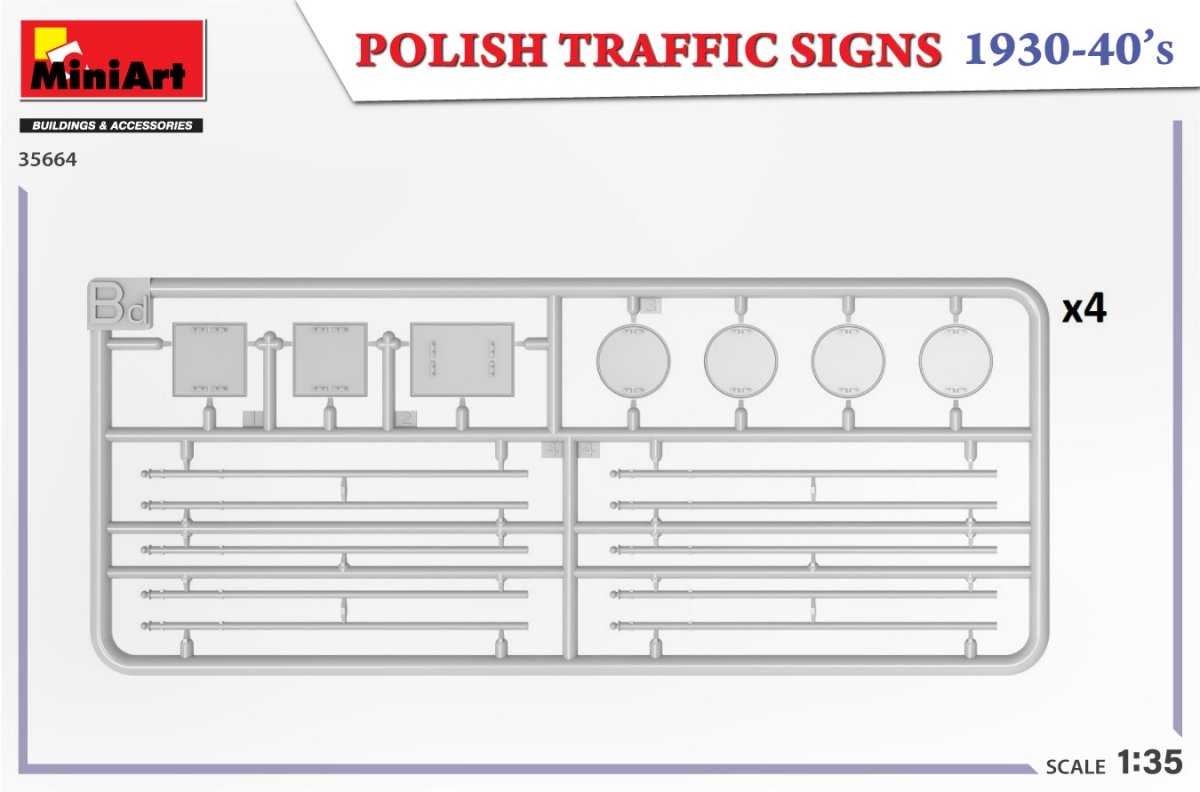 MiniArt 35664 POLISH TRAFFIC SIGNS 1930-40&amp;#39;s 1/35 – image 4