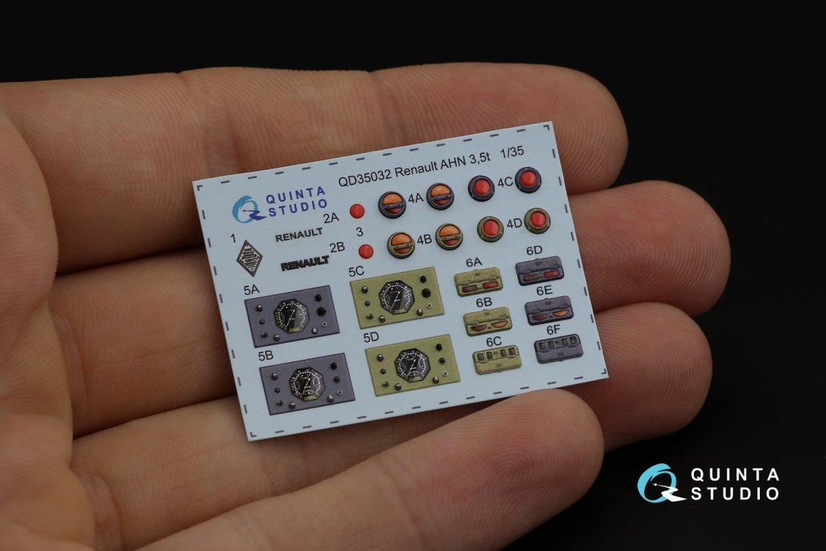 Quinta Studio QD35032 Renault AHN 3.5t 3D-Printed &amp;amp; coloured Interior on decal paper ( ICM ) 1/35 – zdjęcie 9