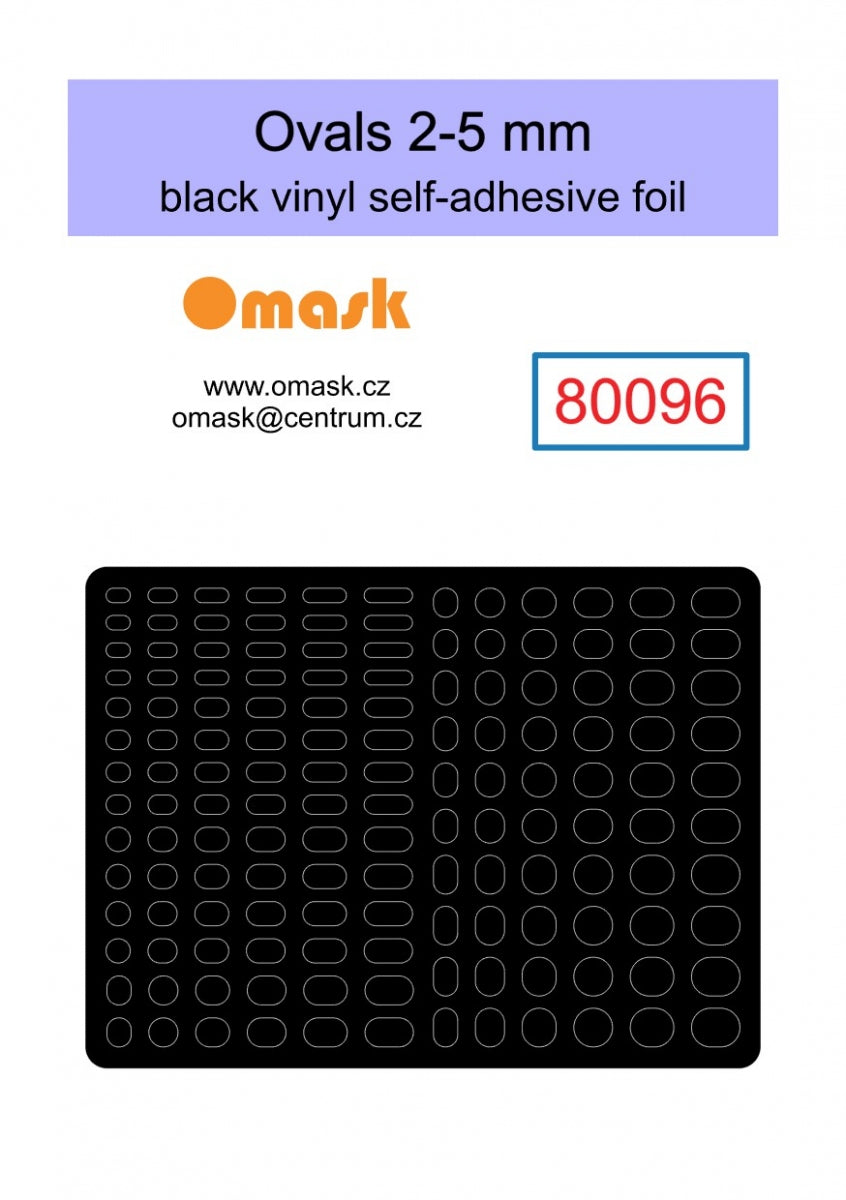 Omask X8001 Universal set 1 - black vinyl foil (80092, 80093, 80094, 80095, 80096) – zdjęcie 6