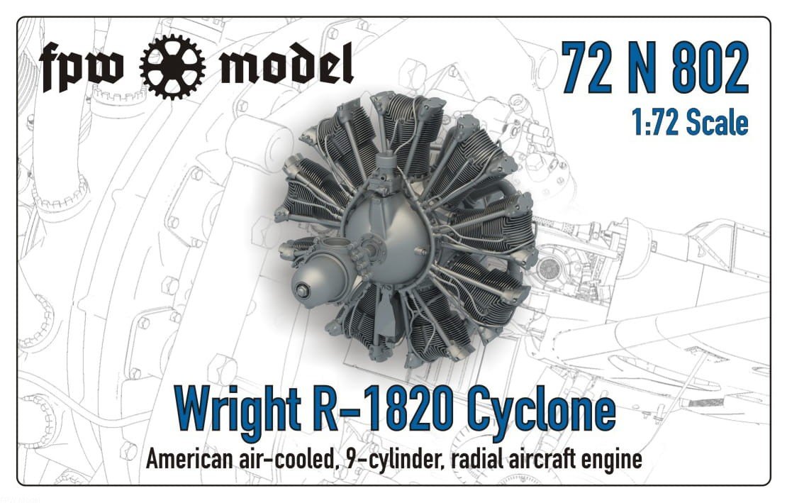 FPW Model 72N802 Wright R-1820 Cyclone (Full) 1/72