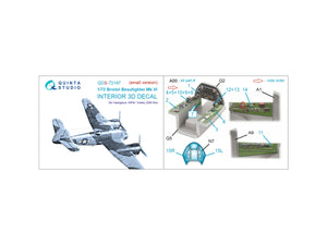 Quinta Studio QDS-72197 Bristol Beaufighter Mk.VI 3D-Printed &amp;amp; colored Interior on decal paper (Hasegawa/MPM/Hobby2000) (small version) 1/72 – obrázek 2