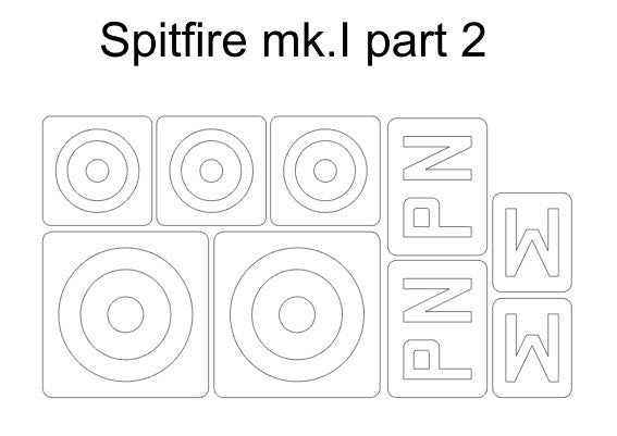 Omask 34014 Spitfire Mk.I part 2 (for Eduard 11143 camo B) 1/48