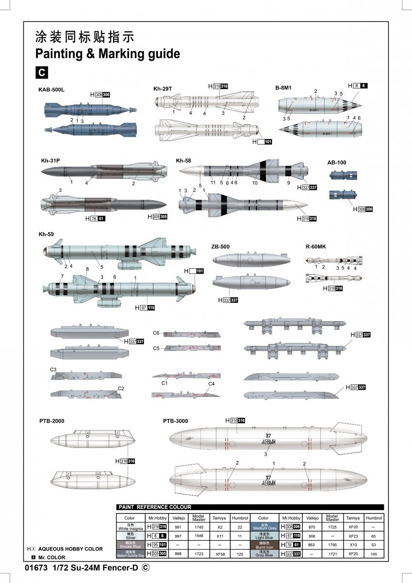 Trumpeter 01673 Su-24M Fencer-D – imagen 3