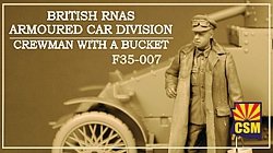 Copper State Models F35-007 British RNAS Armored Car Division Crewman with a bucket 1/35