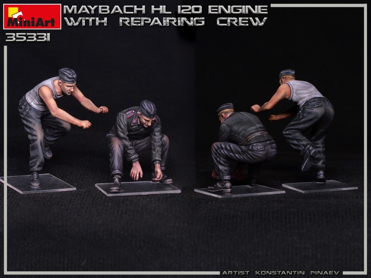 Miniart 35331 MAYBACH HL 120 ENGINE FOR PANZER III/IV FAMILY WITH REPAIR CREW 1/35 – image 10
