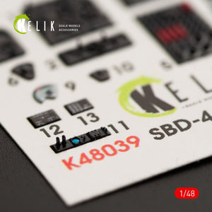 KELIK K48039 SBD-4 &amp;quot;DAUNTLESS&amp;quot; INTERIOR 3D DECALS FOR HASEGAWA KIT 1/48 – zdjęcie 3