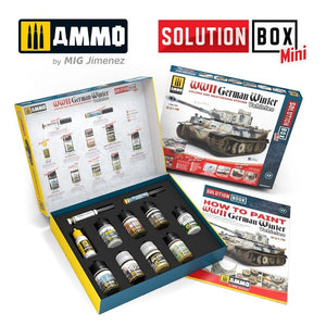 AMMO of Mig Jimenez 7901 Solution Box MINI - How to paint WWII German winter vehicles – imagen 3