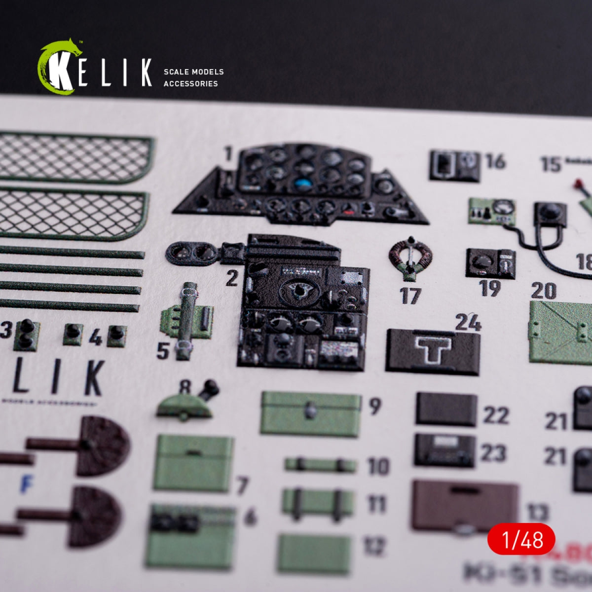KELIK K48077 Ki-51 Sonia interior 3D decals for WingsyKits kit 1/48 – immagine 3