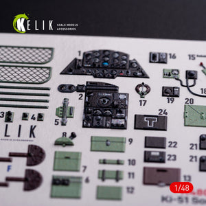 KELIK K48077 Ki-51 Sonia interior 3D decals for WingsyKits kit 1/48 – immagine 3