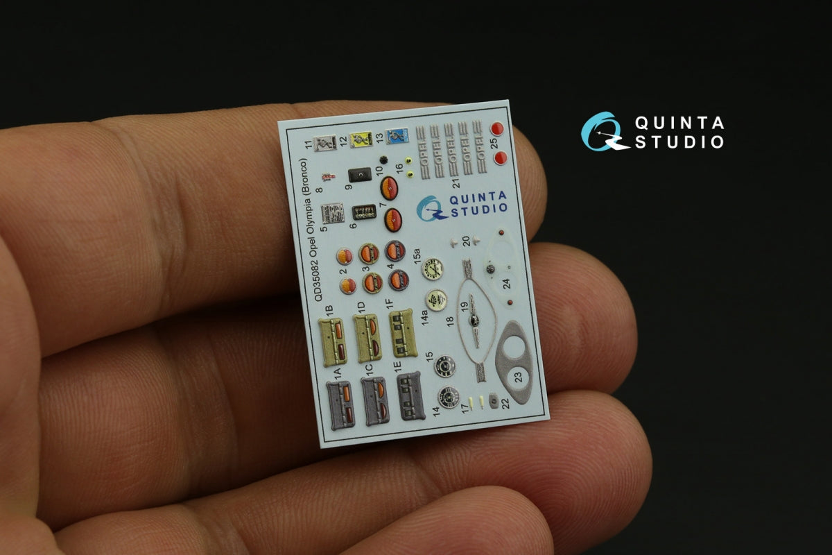 Quinta Studio QD35082 1937 Opel Olympia 3D-Printed &amp;amp; colored Interior on decal paper (Bronco) 1/35 – Bild 4