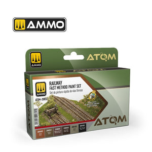 AMMO by Mig Jimenez 20853 Railway Fast Method paint Set 6x20ml