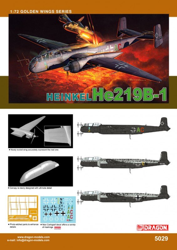 Dragon 5029 He-219B-1 1/72