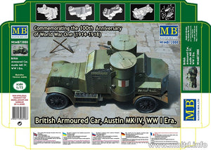 MASTER BOX 72008 British Armored Car Austin MK IV WW I Era (1/72)