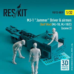 RESKIT RSF32-0039 MJ-1 Jammer&amp;quot;Driver airmens (Gulf War) (MJ-1B, MJ-1B/C) (scene 2) (3 pcs) (3D Printed) 1/32 – zdjęcie 2