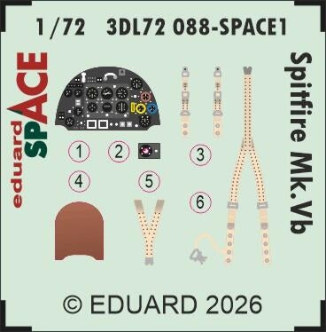 Eduard 3DL72088 Spitfire Mk. Vb SPACE IBG 1/72