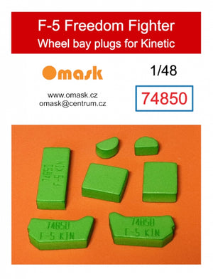 Omask 74850 F-5 Freedom Fighter wheel bay plugs (for Kinetic K48020, K48021, K48109, K48110, K48117, K48123, K48137) 1/48