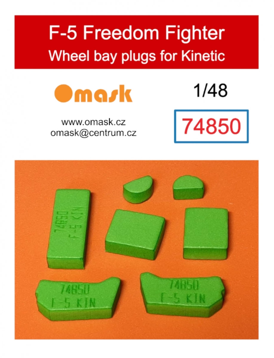 Omask 74850 F-5 Freedom Fighter wheel bay plugs (for Kinetic K48020, K48021, K48109, K48110, K48117, K48123, K48137) 1/48