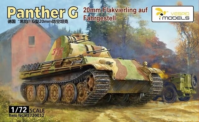 Vespid Models VS720012 Panther G 20mm Flakvierling auf Fahrgestell 1/72