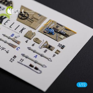 KELIK K72122 BF109-F2/F4 reconnaissance interior 3D decals for Fine Molds kit 1/72 – obrázek 7