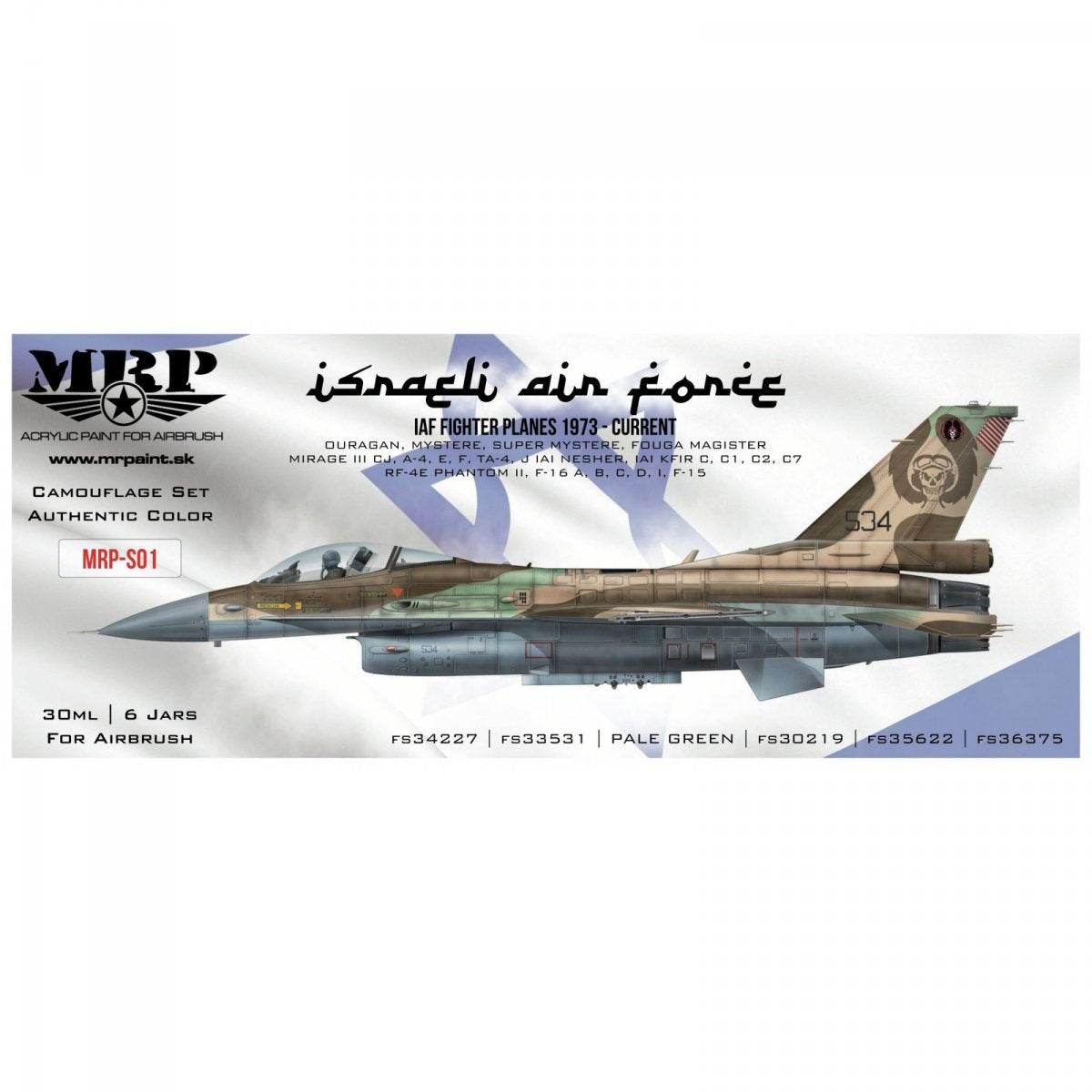 Mr. Paint MRP-S01 ISRAELI AIR FORCE 6x30ml