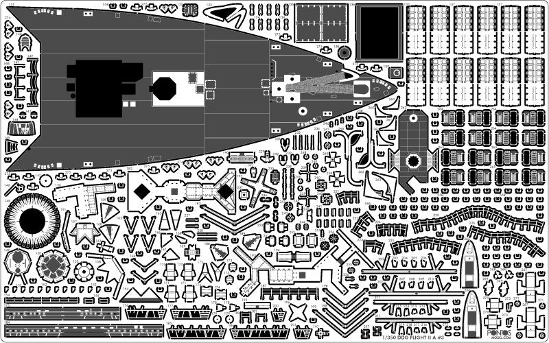Pontos 35028F1 USS DDG-92 Momsen Flight IIa Detail Up Set 1/350 – obrázek 23