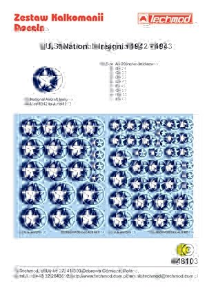 Techmod 48103 - US National Insignia 1942-1943 1/48 – obrázek 3