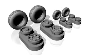 Armory Models AW48501a Panavia Tornado wheels, w/ tires type “a” (DL) 1/48 – image 2