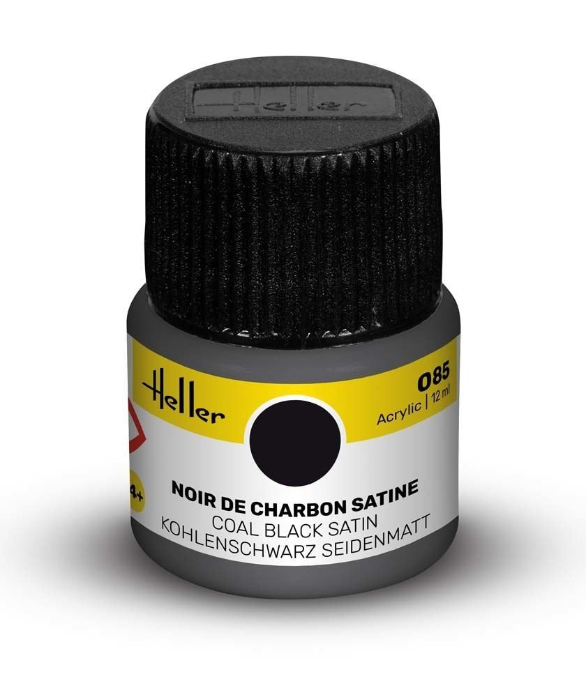 Heller 9085 085 Noir Charbon - Satiné 12 ml