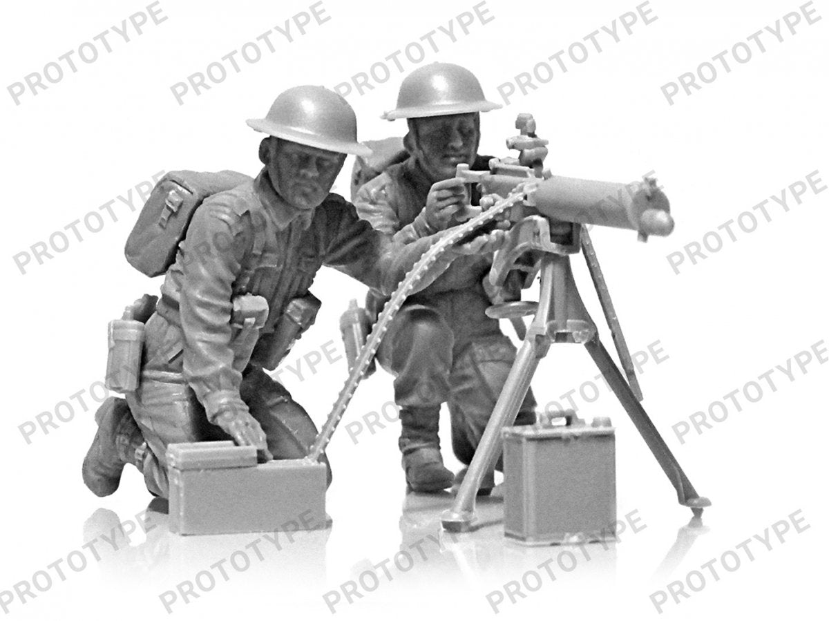 ICM 35646 WWII British Vickers MG Crew (Vickers MG &amp;amp; 2 figures) 1/35 – Bild 2
