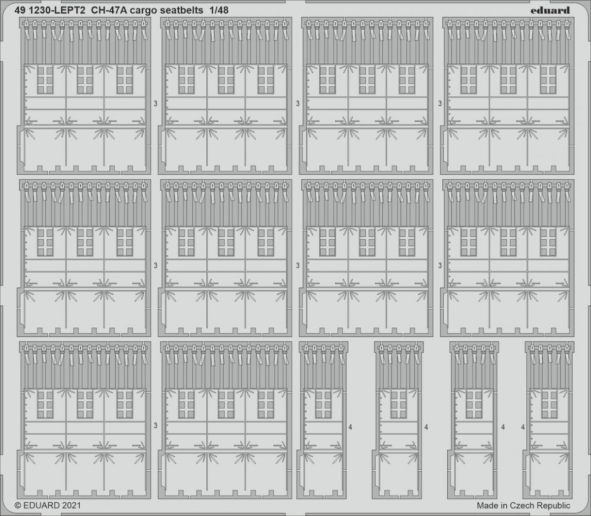 Eduard 491230 CH-47A cargo seatbelts HOBBY BOSS 1/48 – Bild 2