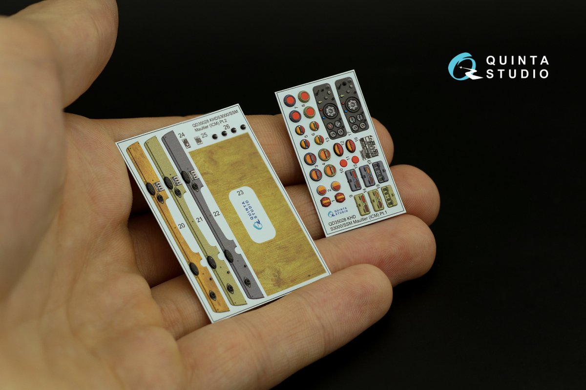 Quinta Studio QD35028 KHD A3000, Magirus S330, KHD S3000, KHD S3000/SS M Maultier 3D-Printed &amp;amp; colored Interior on decal paper (ICM) 1/35 – obrázek 7