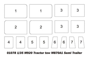 Trumpeter 01078 M920 Tractor tow with M870A1 semitrailer 1/35 – obrázek 11
