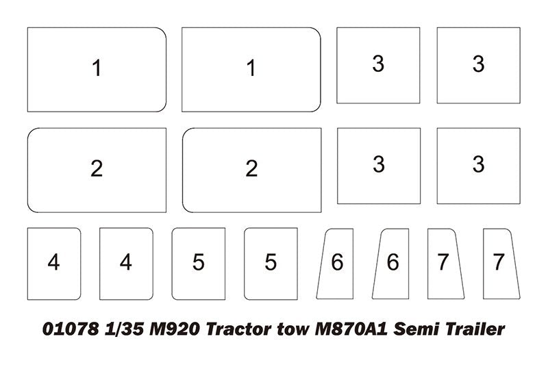 Trumpeter 01078 M920 Tractor tow with M870A1 semitrailer 1/35 – obrázek 11