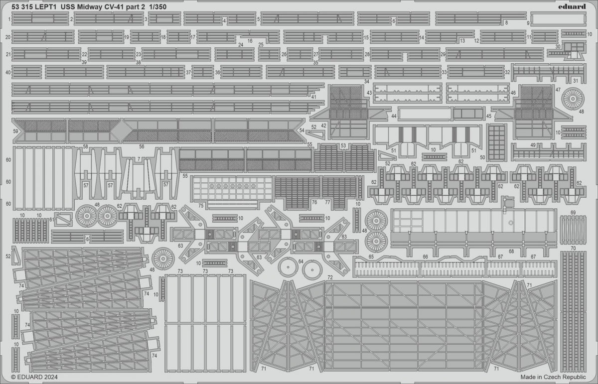 Eduard 53315 USS Midway CV-41 part 2 TRUMPETER 1/350