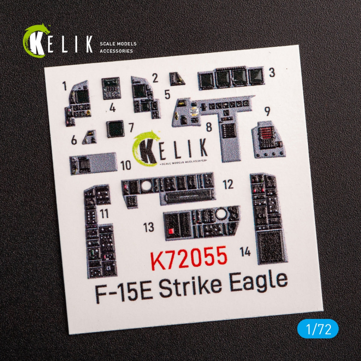KELIK K72055 F-15E STRIKE EAGLE - INTERIOR 3D DECALS FOR REVELL KIT 1/72 – image 4