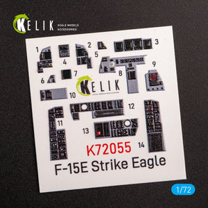 KELIK K72055 F-15E STRIKE EAGLE - INTERIOR 3D DECALS FOR REVELL KIT 1/72 – image 4