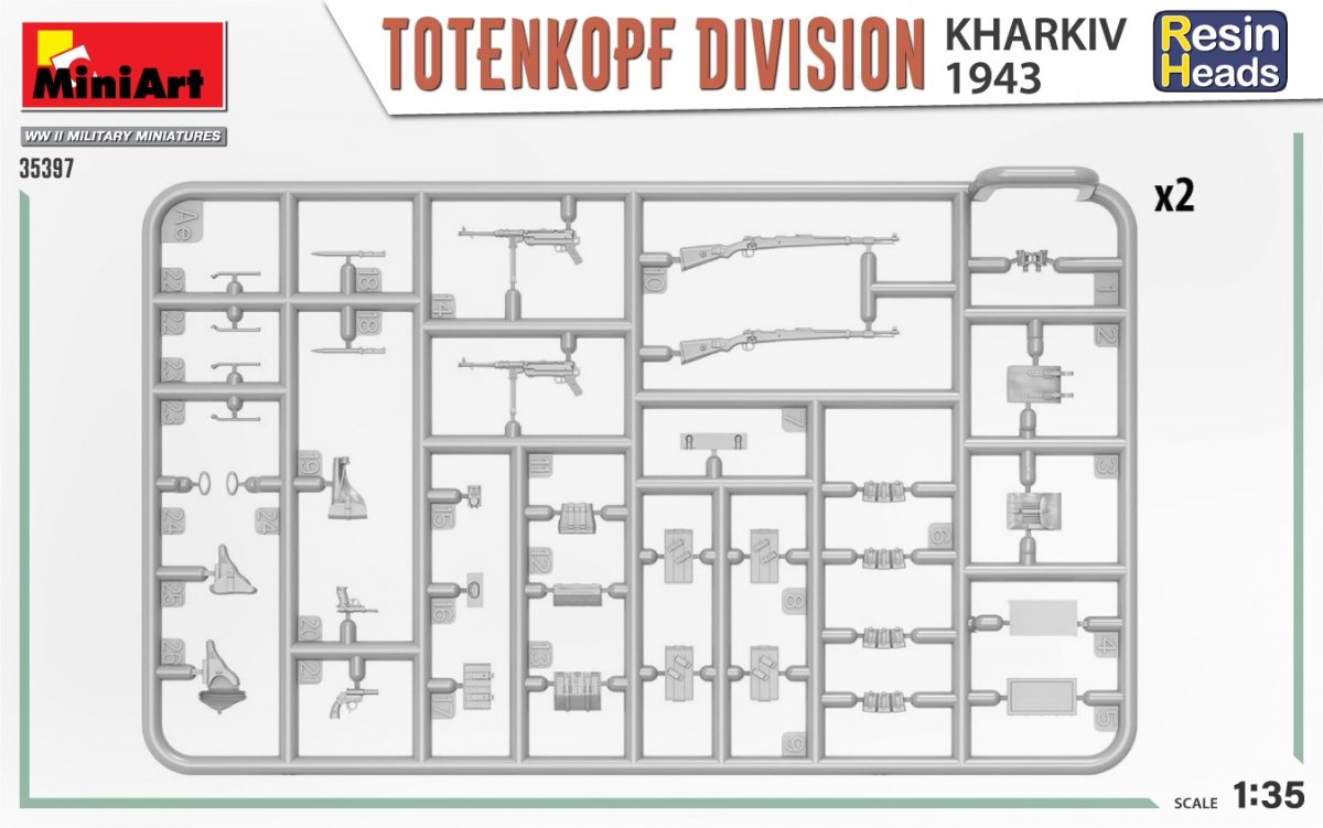 MiniArt 35397 TOTENKOPF DIVISION. KHARKOV 1943. RESIN HEADS 1/35 – image 9