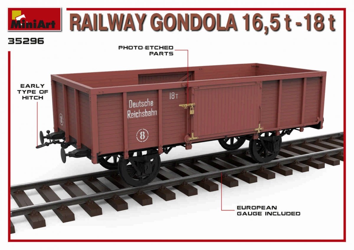 MiniArt 35296 RAILWAY GONDOLA 16.5-18t 1/35 – Bild 6