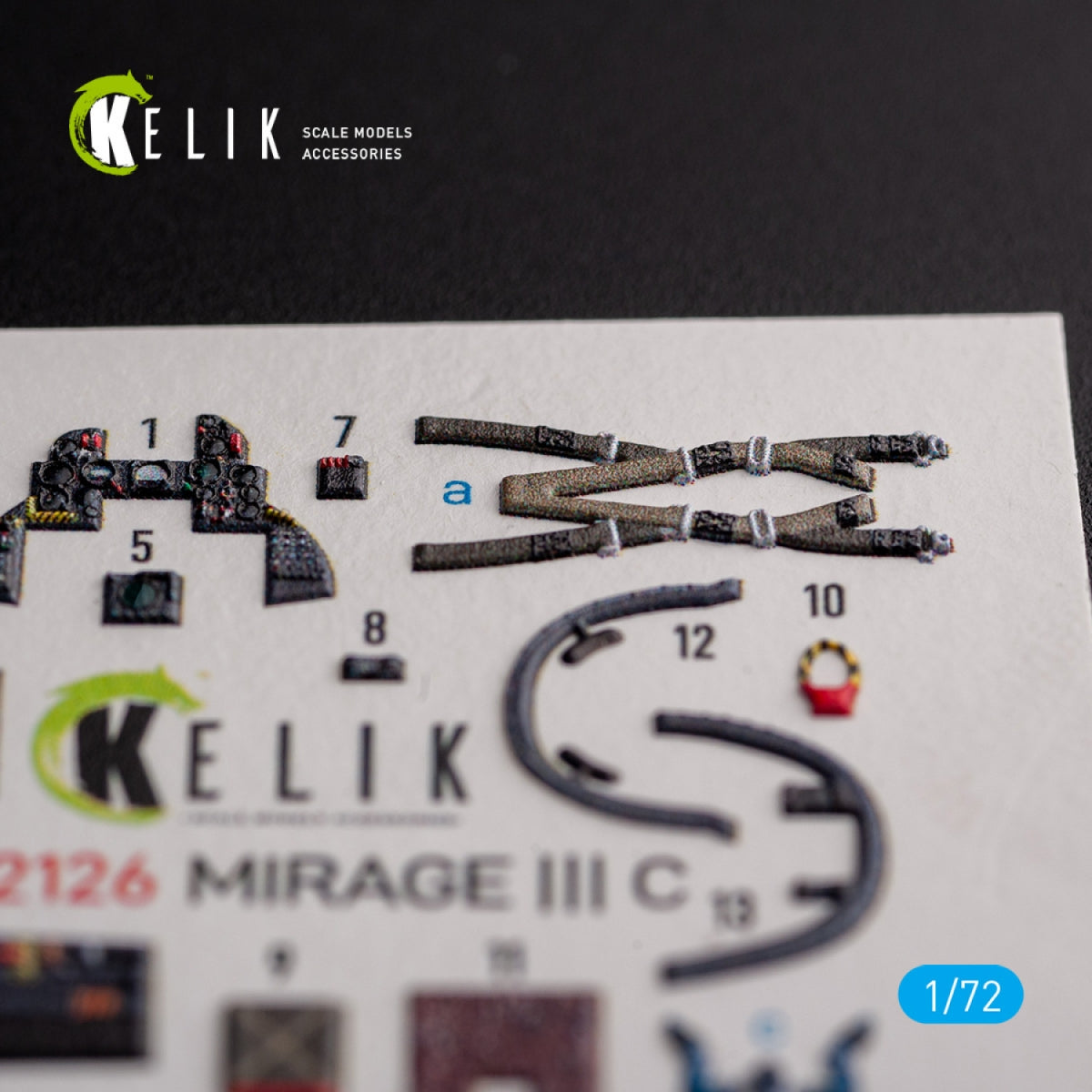 KELIK K72126 MIRAGE III C - décalcomanies 3D intérieures pour maquette Modelsvit au 1/72 – image 2