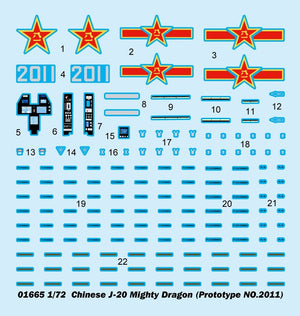 Trumpeter 01665 Chinese J-20 Mighty Dragon 1/72 – Bild 10
