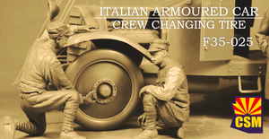 Copper State Models F35-025 Italian Armored Car Crew changing Tire 1/35