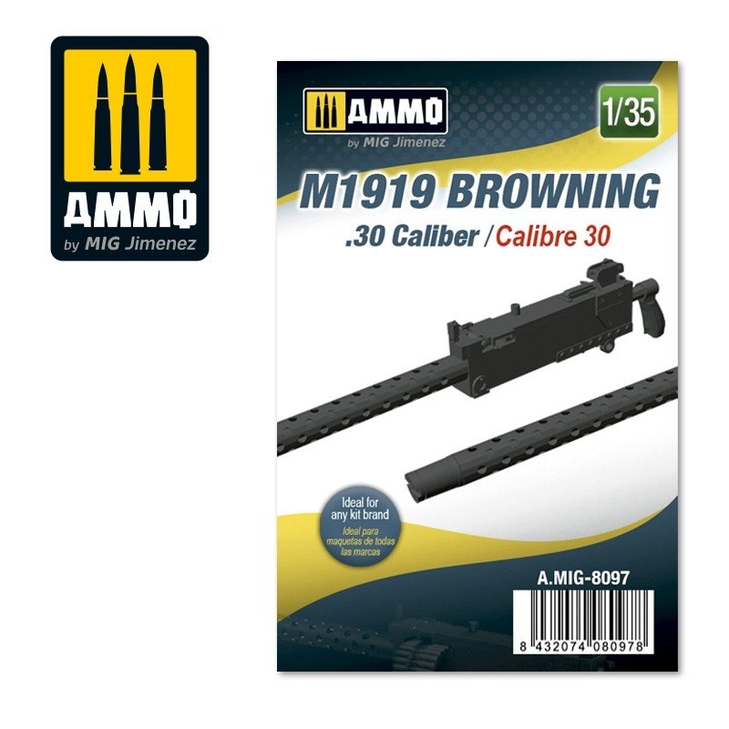 Ammo of Mig 8097 M1919 Browning. 30 inch 1/35