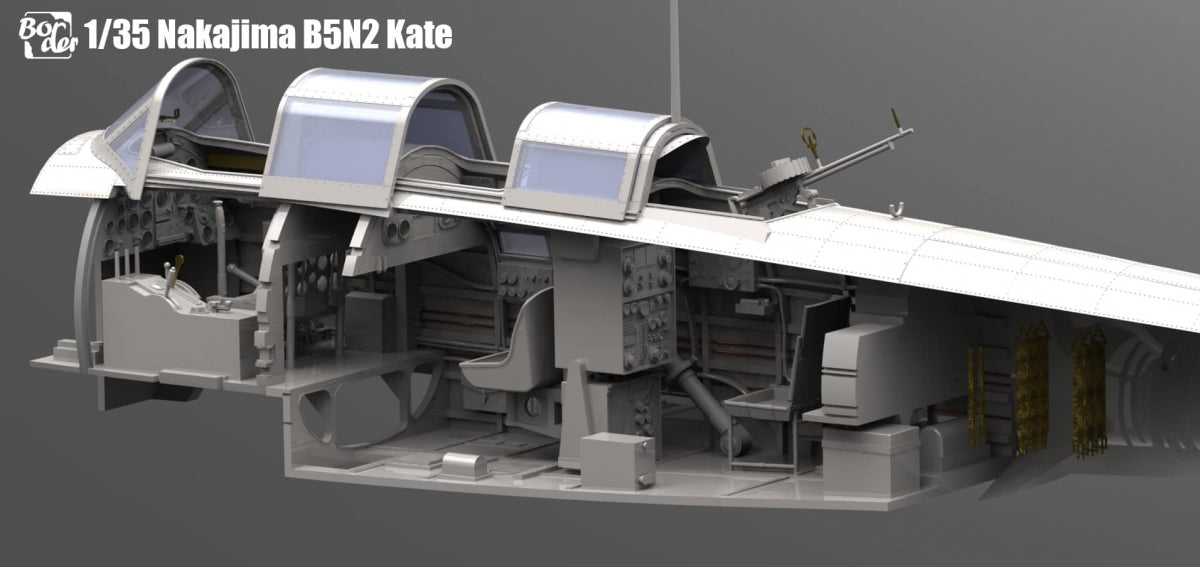 Border Model BF-005 Nakajima B5N2 Type 97 Carrier Attack Bomber &amp;quot;Kate&amp;quot; w/ Full interior 1/35 – Bild 14