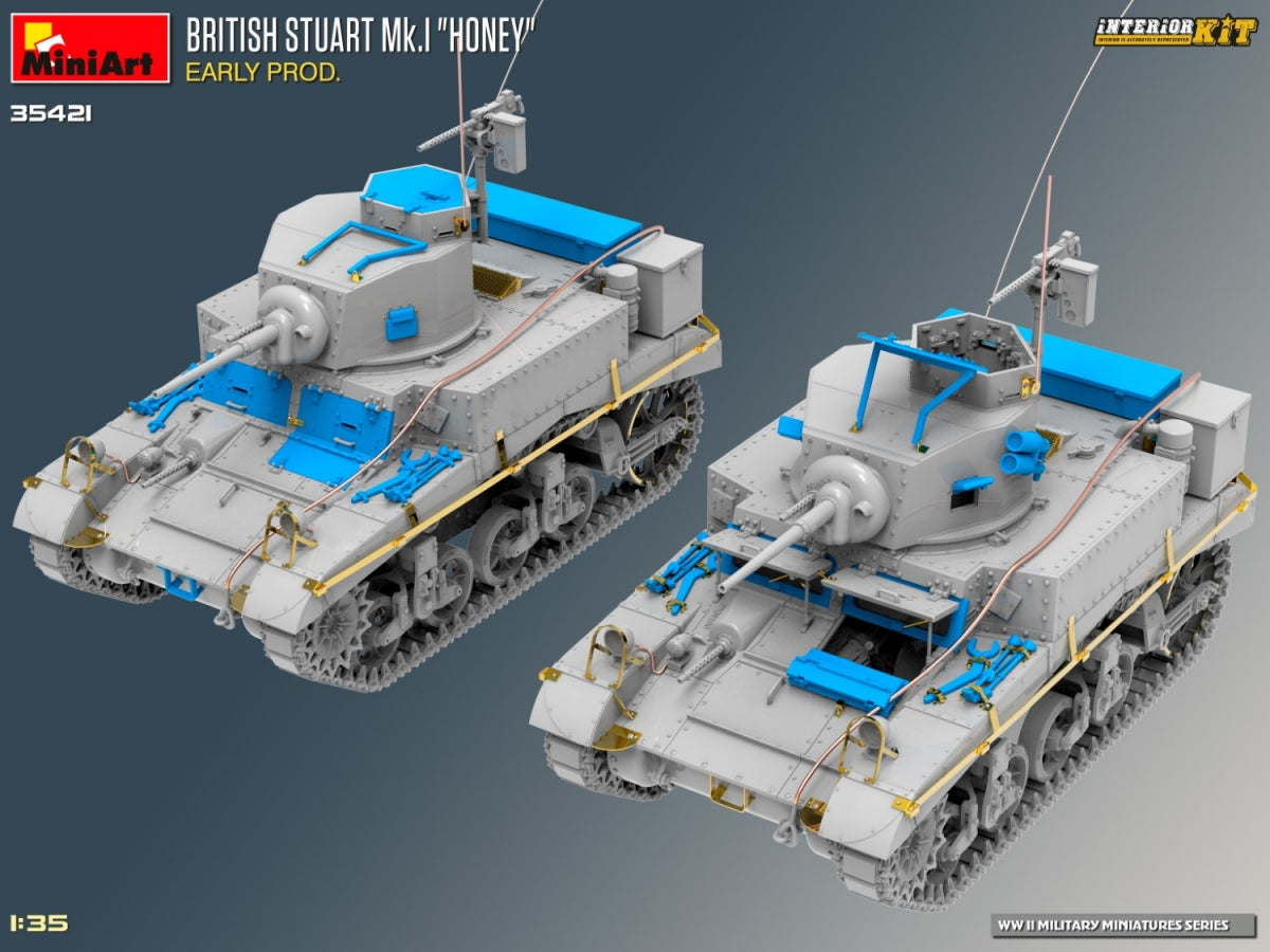 MiniArt 35421 BRITISH STUART MK.I HONEY EARLY PROD. INTERIOR KIT 1/35 – image 4