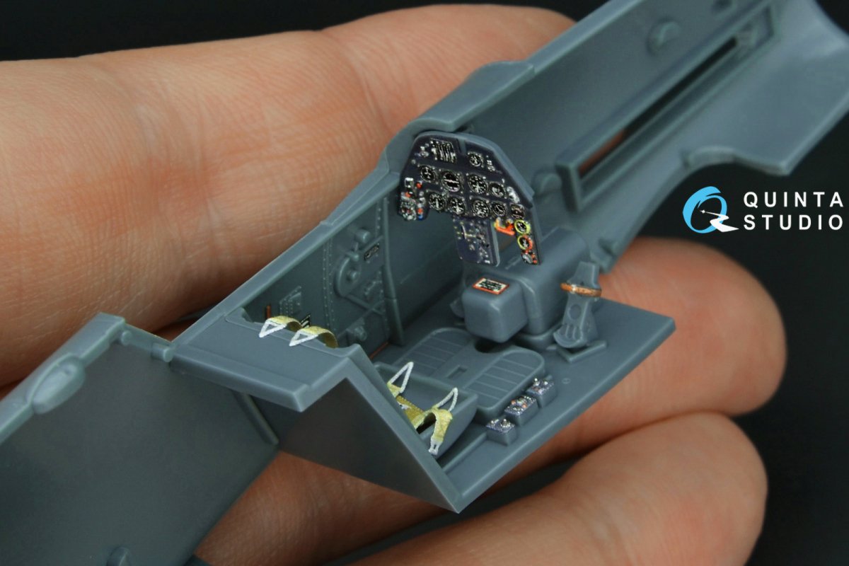 Quinta Studio QD48161 Bf 109G-10 3D-Printed &amp;amp; colored Interior on decal paper (Eduard) 1/48 – Bild 5