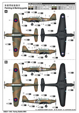 Trumpeter 05831 Fairey Battle Mk.I 1/48 – obrázek 4