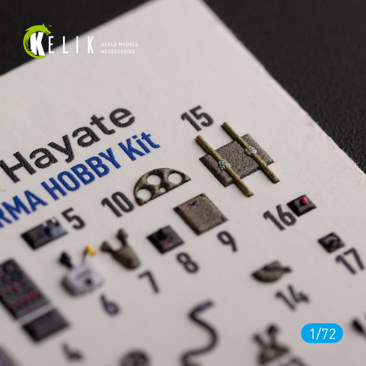 KELIK K72134 Ki-84 Hayate - interior 3D decals for Arma Hobby kit 1/72 – obrázek 4