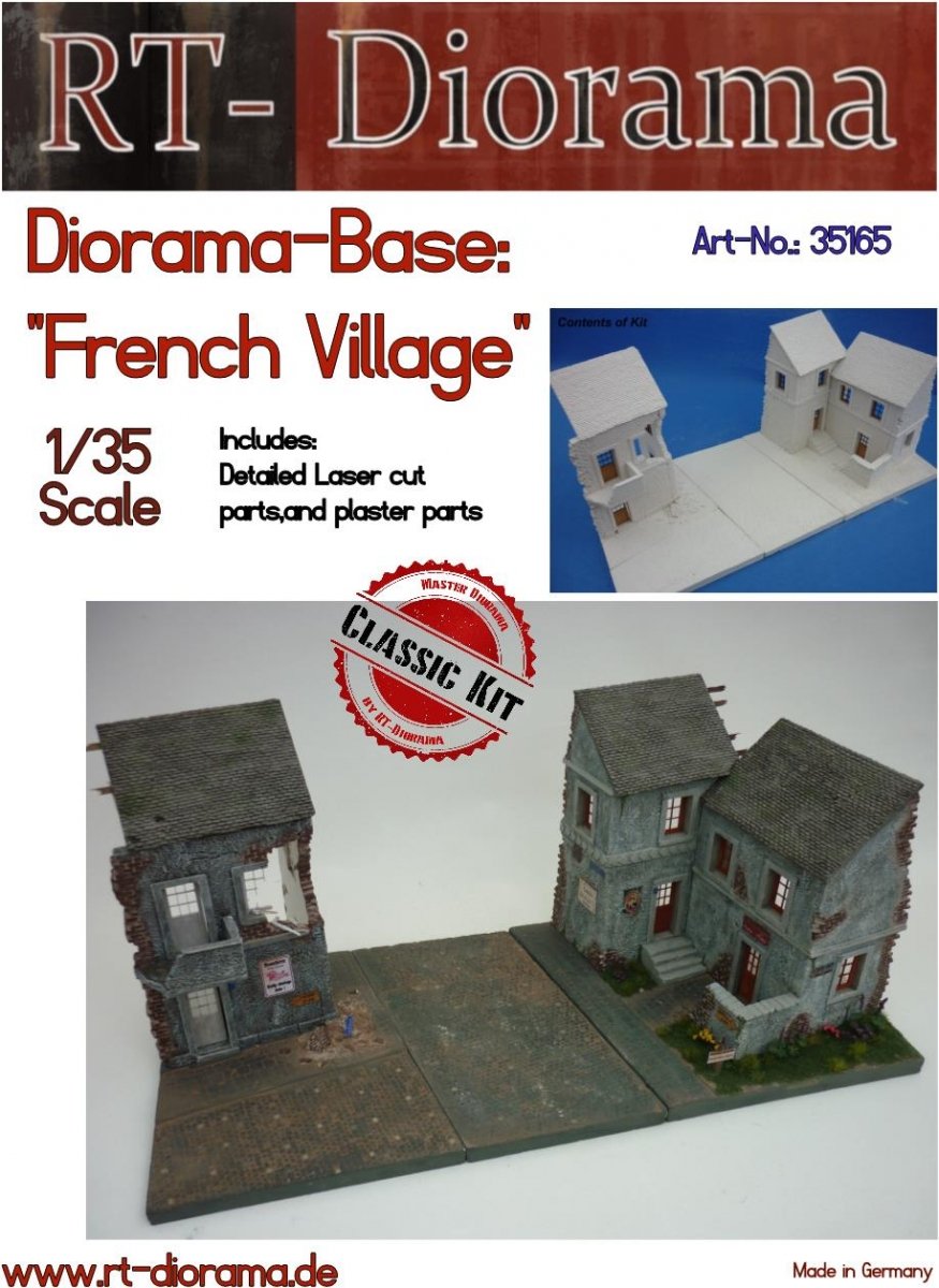 RT-Diorama 35165 Socle de diorama : « Village français » 1/35