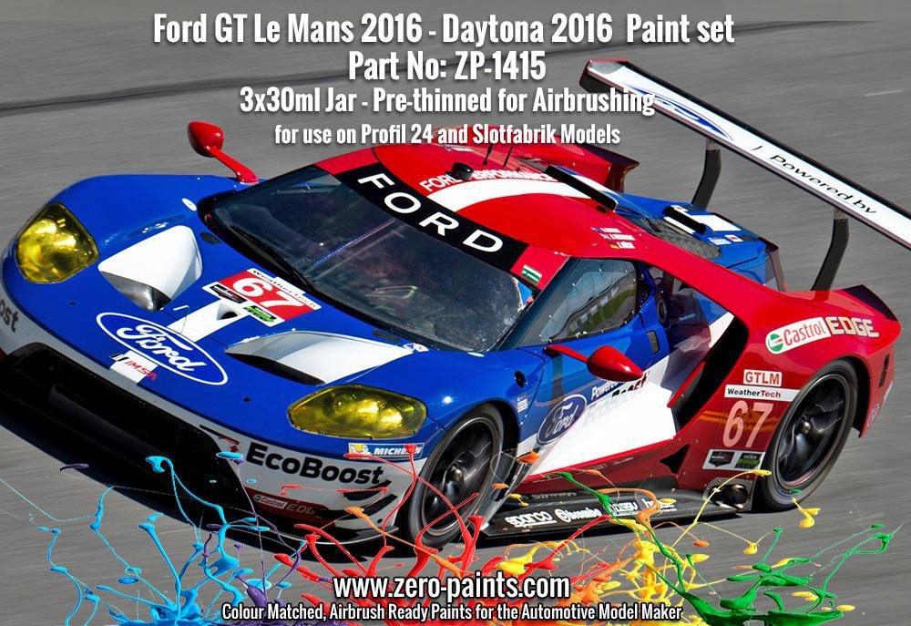 Zero Paints ZP-1415 Ford GT Le Mans 2016 - Daytona 2016 Paint Set 3x30ml – image 2